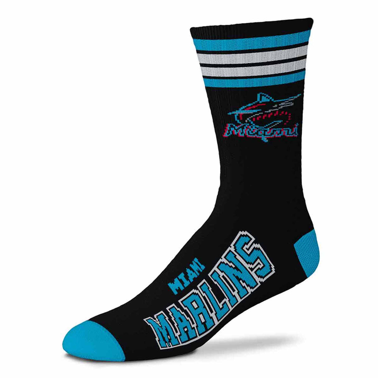 MLB 4 - Stripe "Deuce" Performance Crew Socks - CHOOSE YOUR TEAM - For Bare Feet -