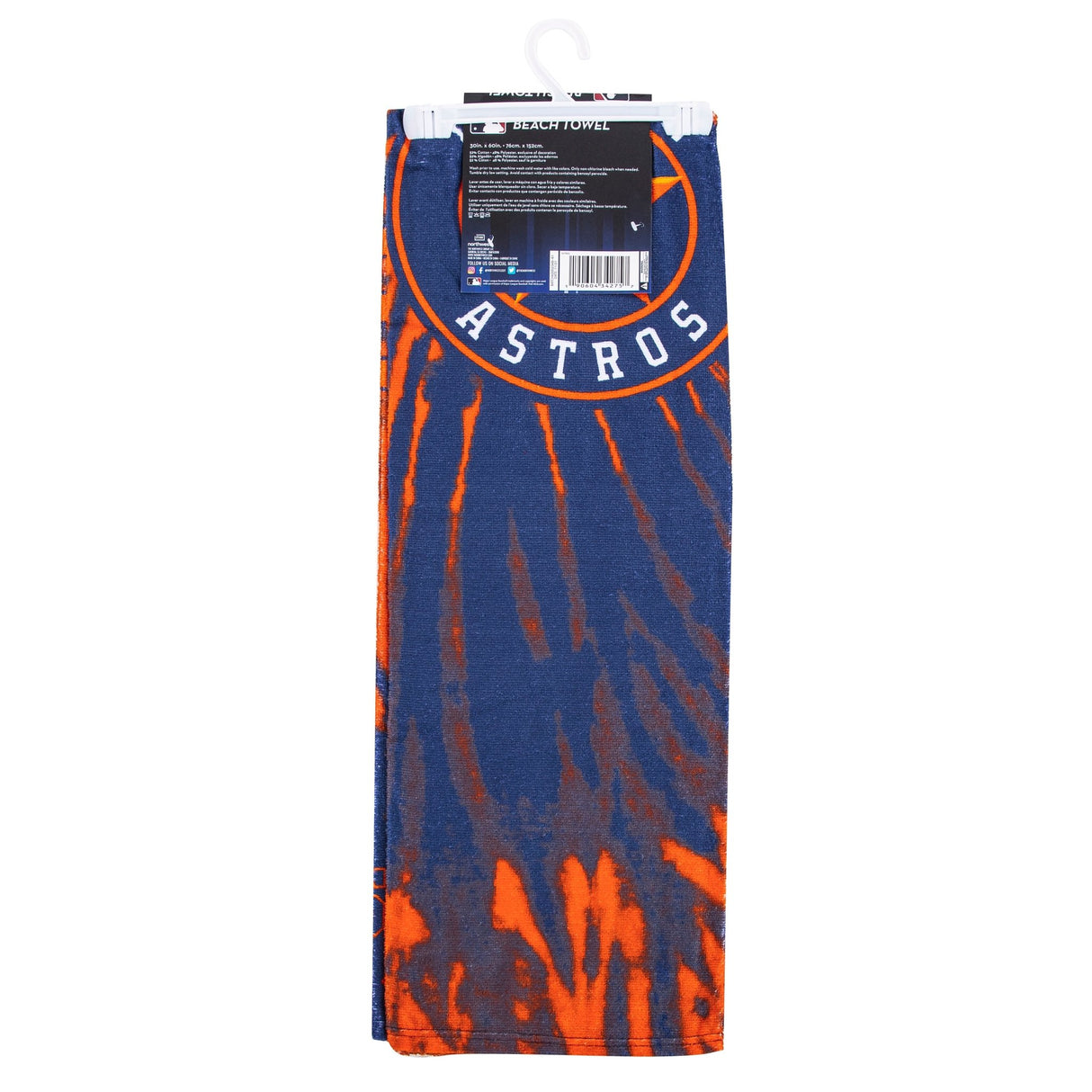 MLB Houston Astros Psychedelic Beach Towel 30x60 Inches - Northwest - 190604342757