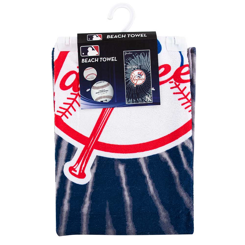 MLB New York Yankees Psychedelic Beach Towel 30x60 Inches - Northwest - 190604343037