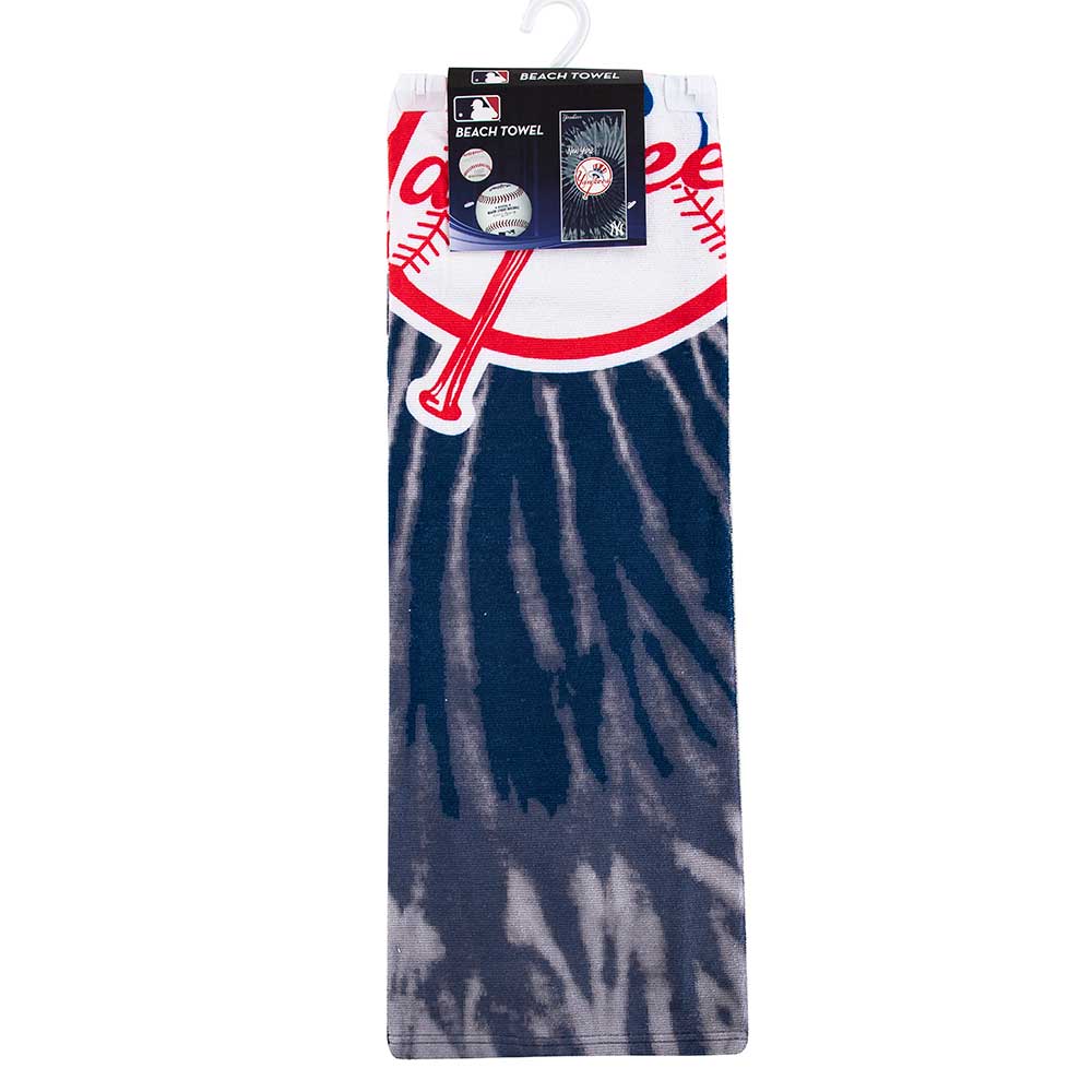 MLB New York Yankees Psychedelic Beach Towel 30x60 Inches - Northwest - 190604343037