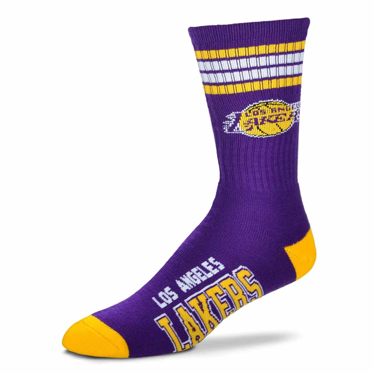 NBA 4 - Stripe "Deuce" Performance Crew Socks - CHOOSE YOUR TEAM - For Bare Feet -