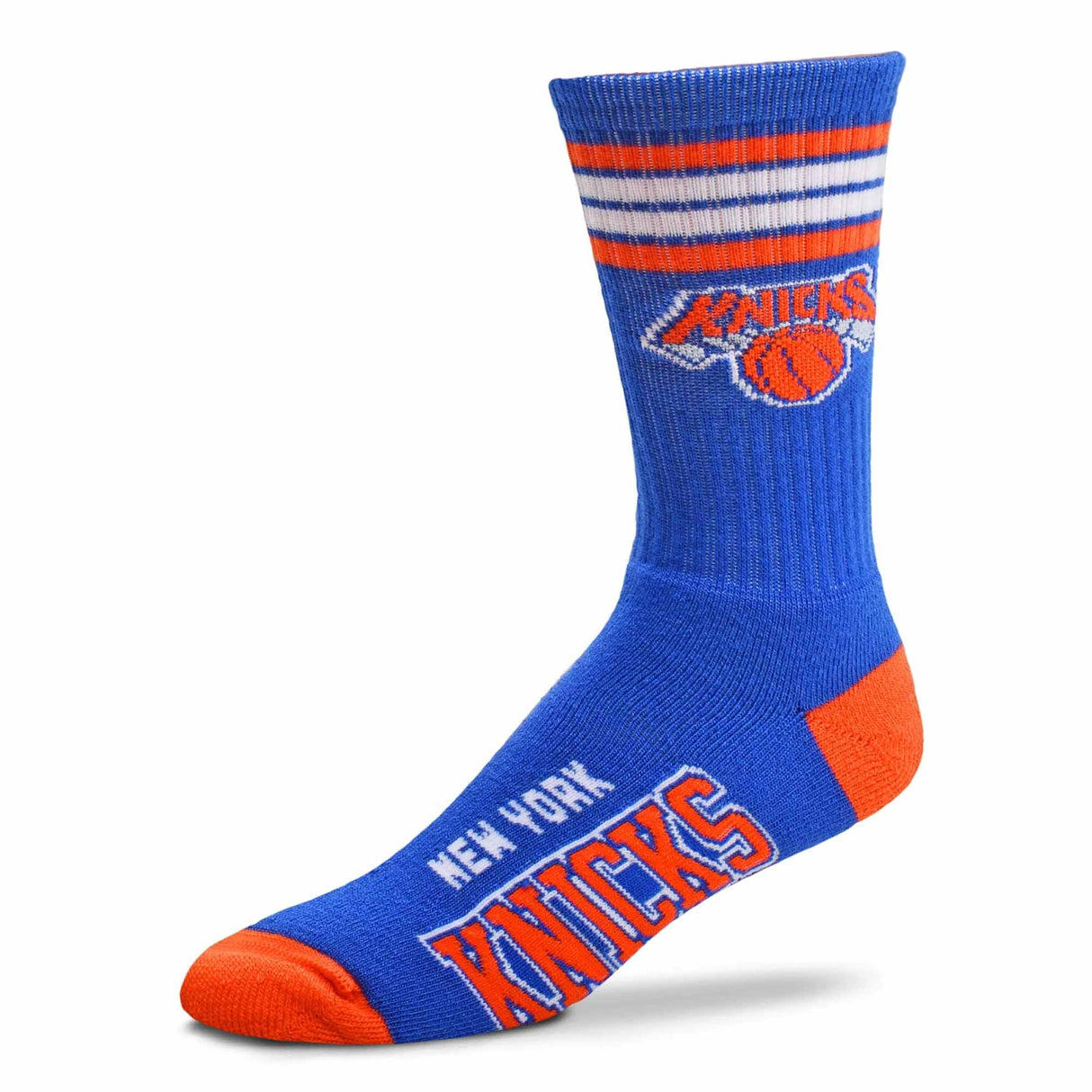 NBA 4 - Stripe "Deuce" Performance Crew Socks - CHOOSE YOUR TEAM - For Bare Feet -