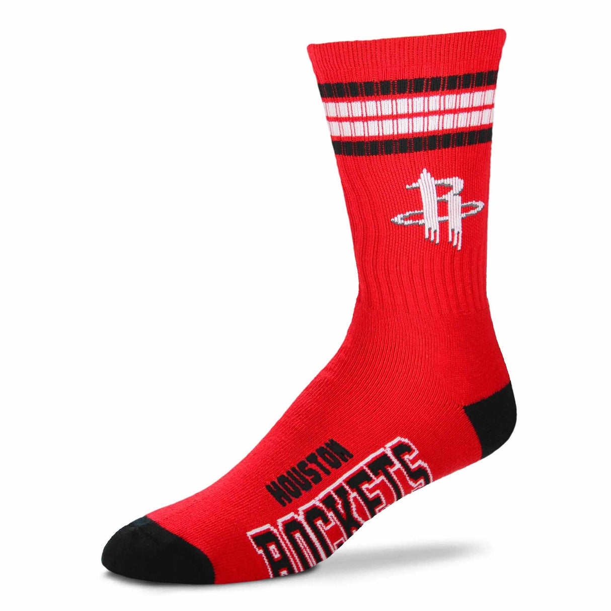 NBA 4 - Stripe "Deuce" Performance Crew Socks - CHOOSE YOUR TEAM - For Bare Feet -