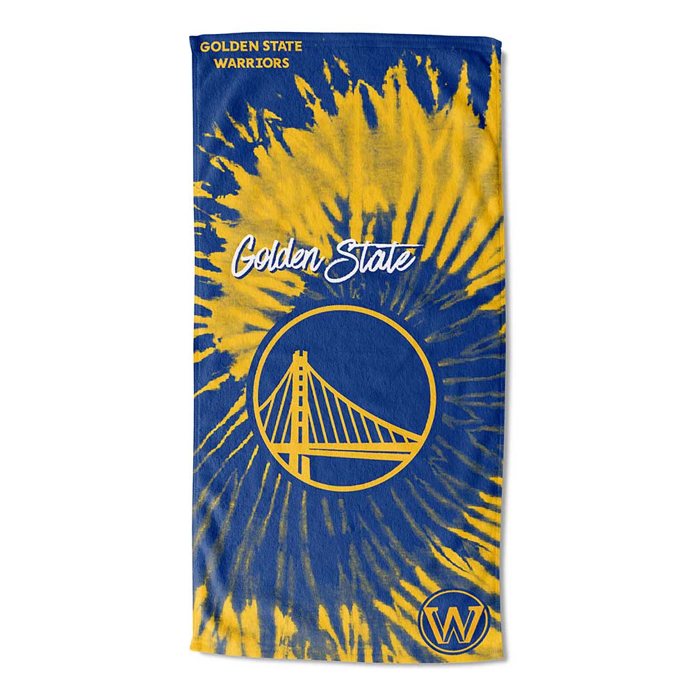 NBA Golden State Warriors Psychedelic Beach Towel 30x60 Inches - Northwest - 190604343327