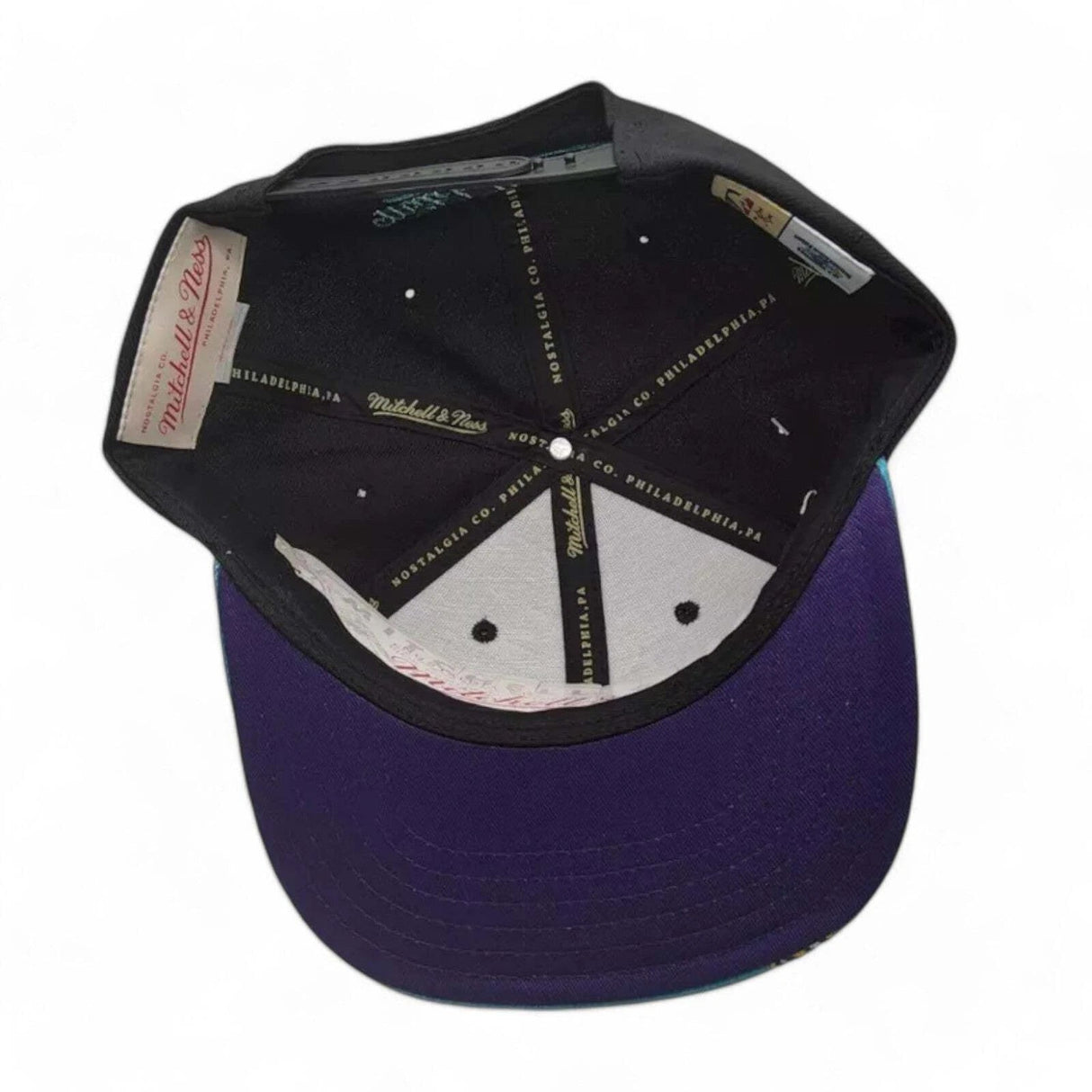 New Orleans Hornets Black/Teal Snapback - Mitchell & Ness -