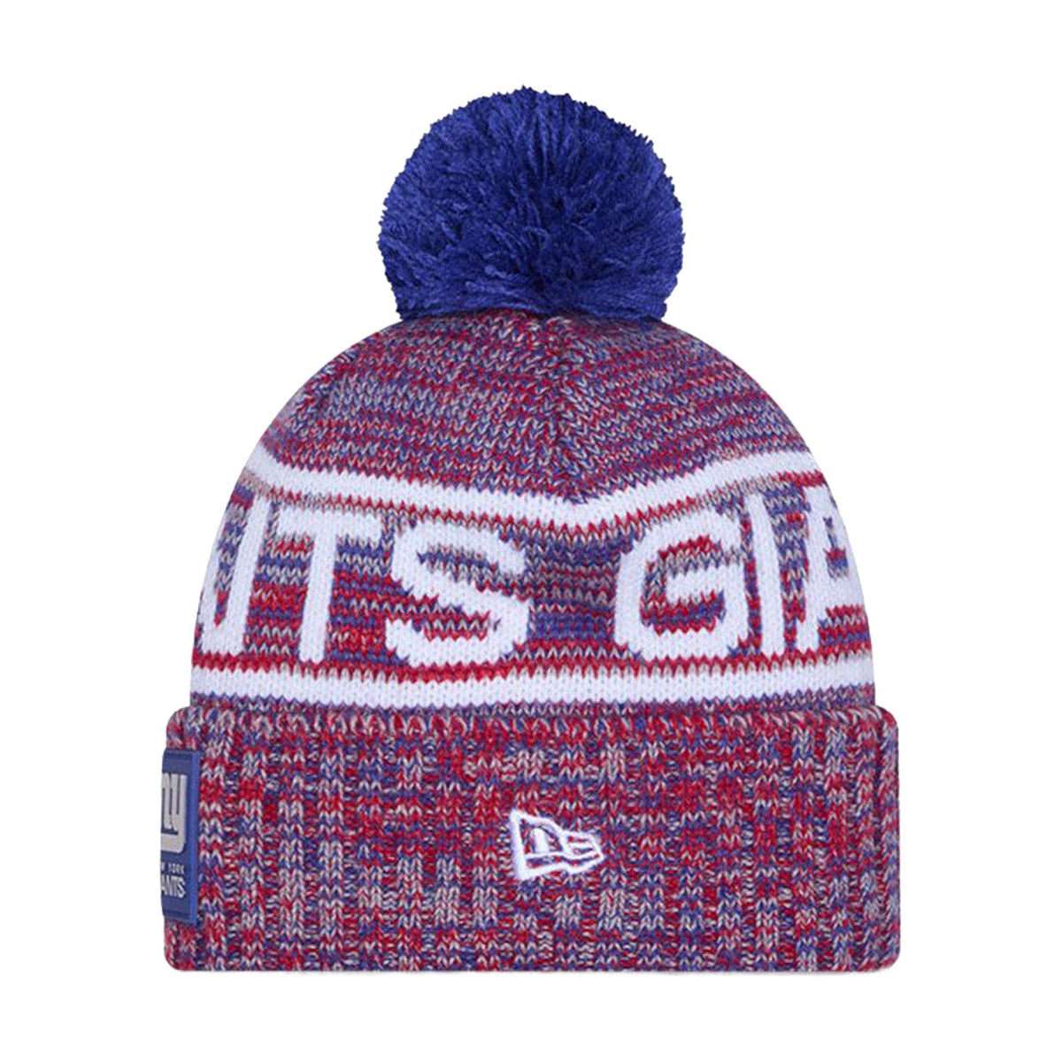 New York Giants Script Pom Cuffed Knit Beanie - New Era - 238302116