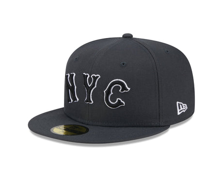 New York Mets Charcoal Pink NYC Patch 59FIFTY Fitted - New Era -