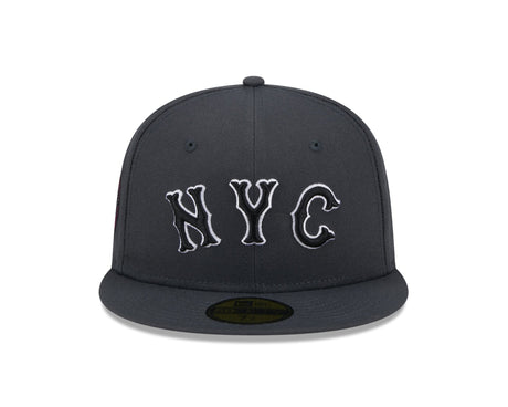 New York Mets Charcoal Pink NYC Patch 59FIFTY Fitted - New Era -