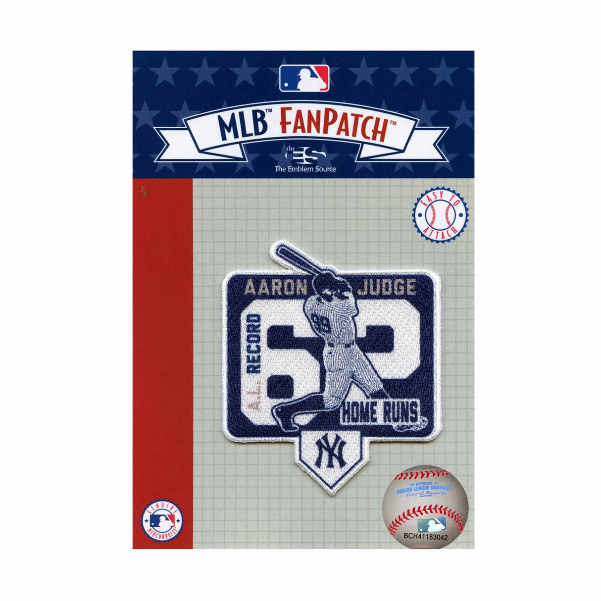 New York Yankees Aaron Judge 62 Home Runs Record Patch - The Emblem Source -