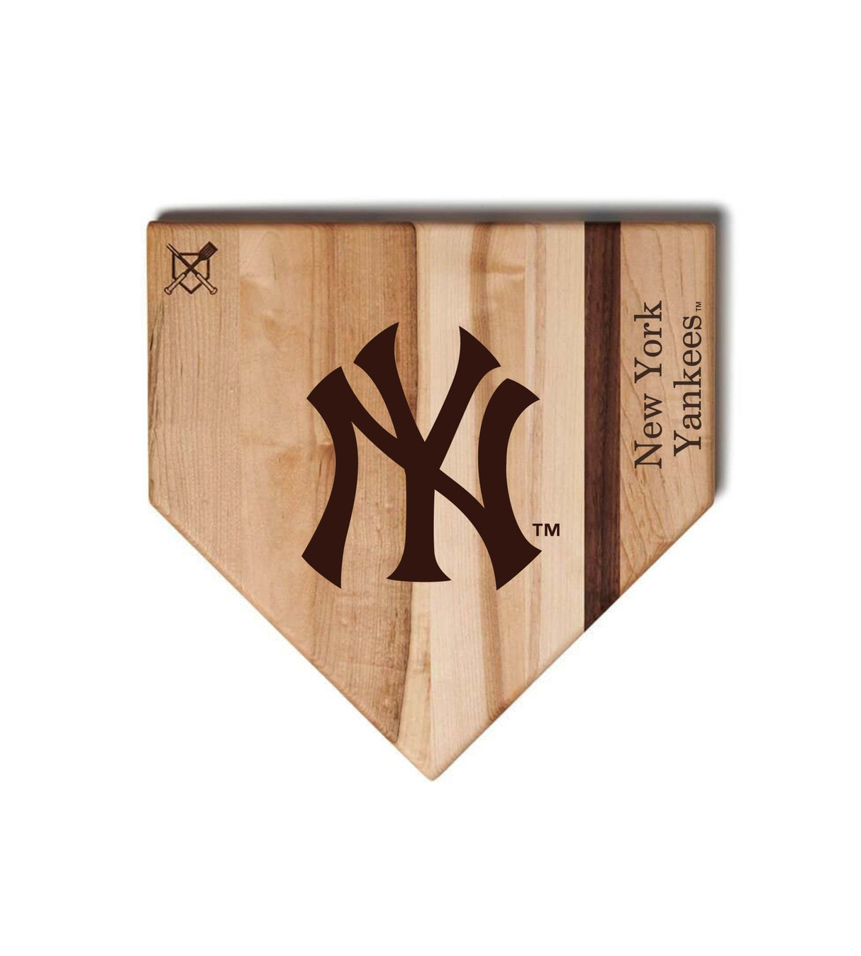 New York Yankees Home Plate Cutting Boards | Multiple Sizes | Multiple Designs - Baseball BBQ -