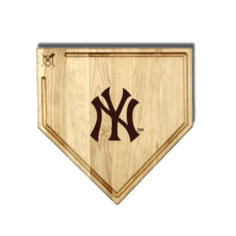 New York Yankees Home Plate Cutting Boards | Multiple Sizes | Multiple Designs - Baseball BBQ -