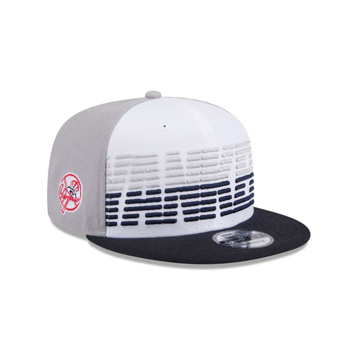New York Yankees White/Navy/Gray Throwback 9FIFTY Snapback Hat - New Era -