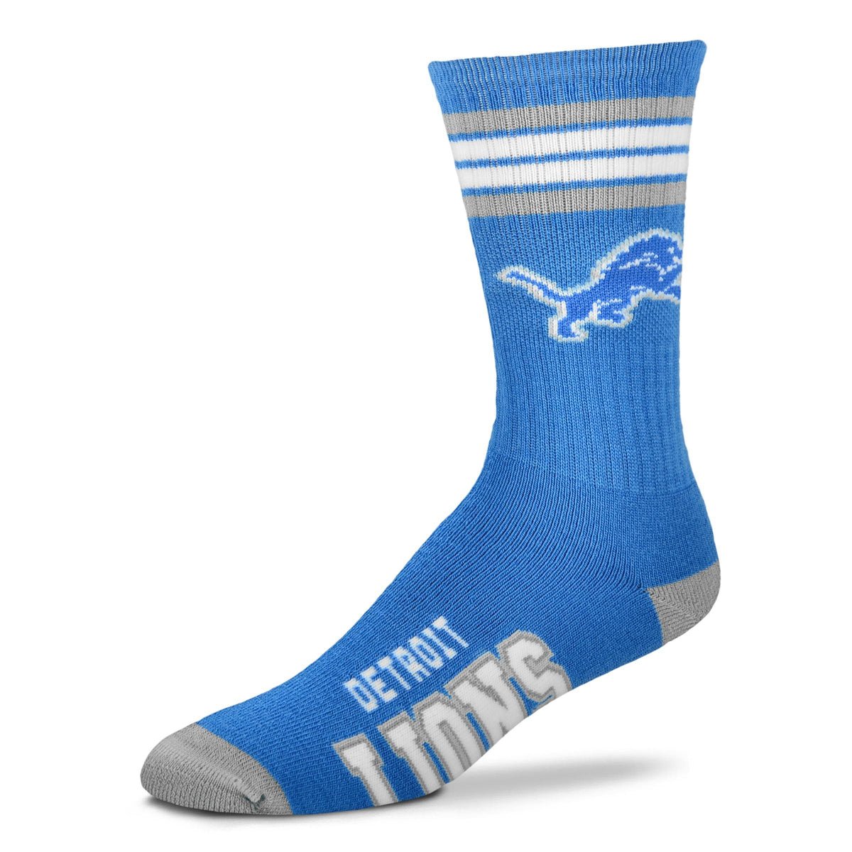 NFL 4 - Stripe "Deuce" Performance Crew Socks - CHOOSE YOUR TEAM - For Bare Feet -