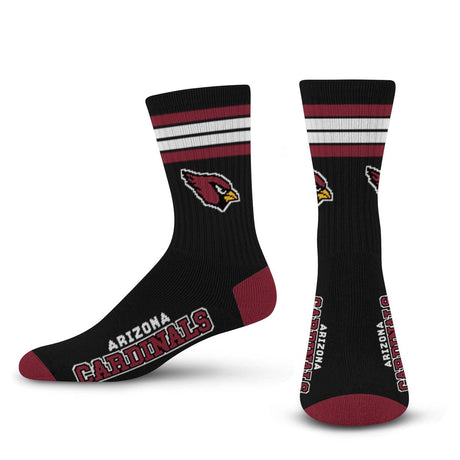 NFL 4 - Stripe "Deuce" Performance Crew Socks - CHOOSE YOUR TEAM - For Bare Feet -