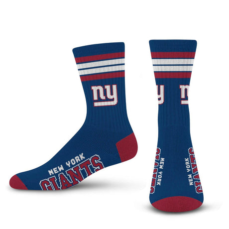 NFL 4 - Stripe "Deuce" Performance Crew Socks - CHOOSE YOUR TEAM - For Bare Feet -
