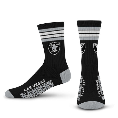 NFL 4 - Stripe "Deuce" Performance Crew Socks - CHOOSE YOUR TEAM - For Bare Feet -