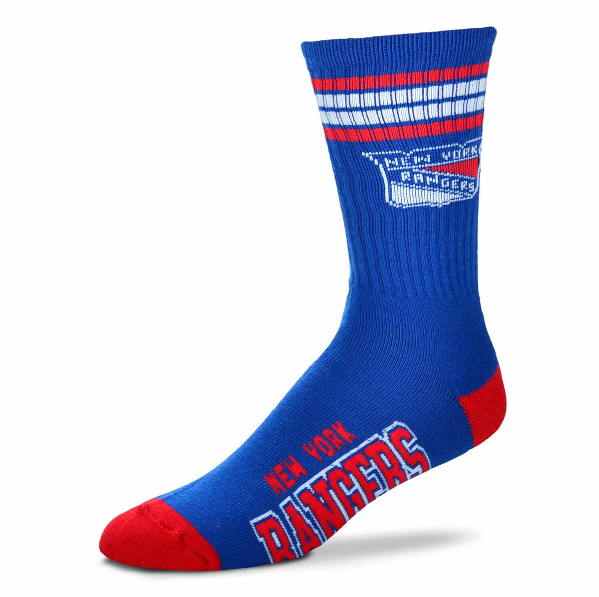 NHL 4 - Stripe "Deuce" Performance Crew Socks - CHOOSE YOUR TEAM - For Bare Feet -