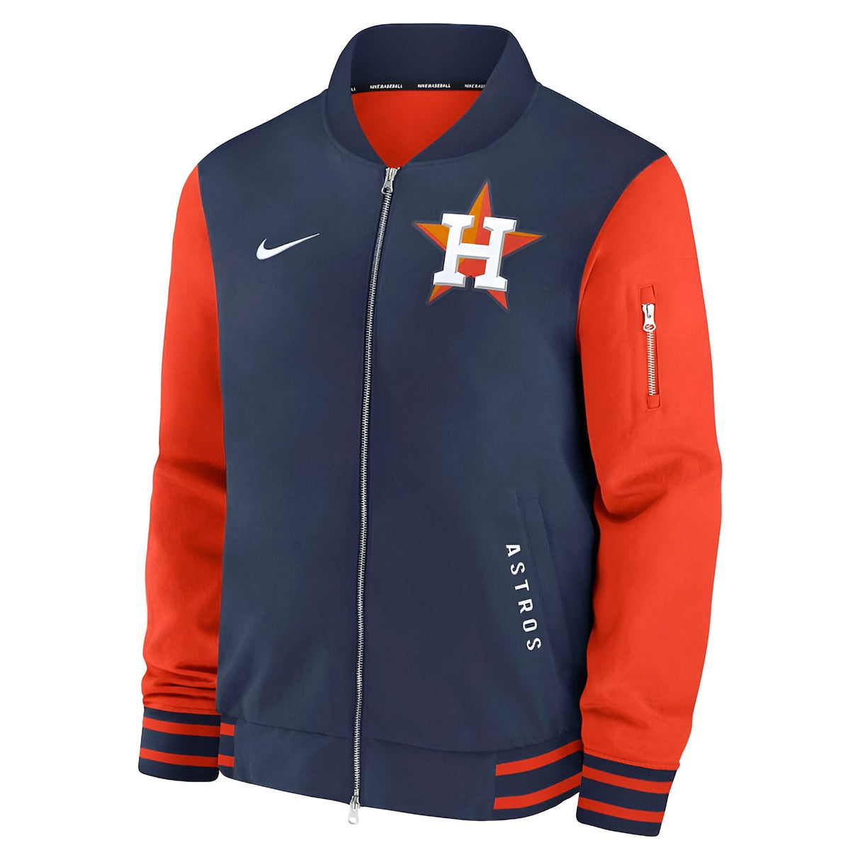 Nike Houston Astros Dugout Jacket - Orange & Navy - Nike -