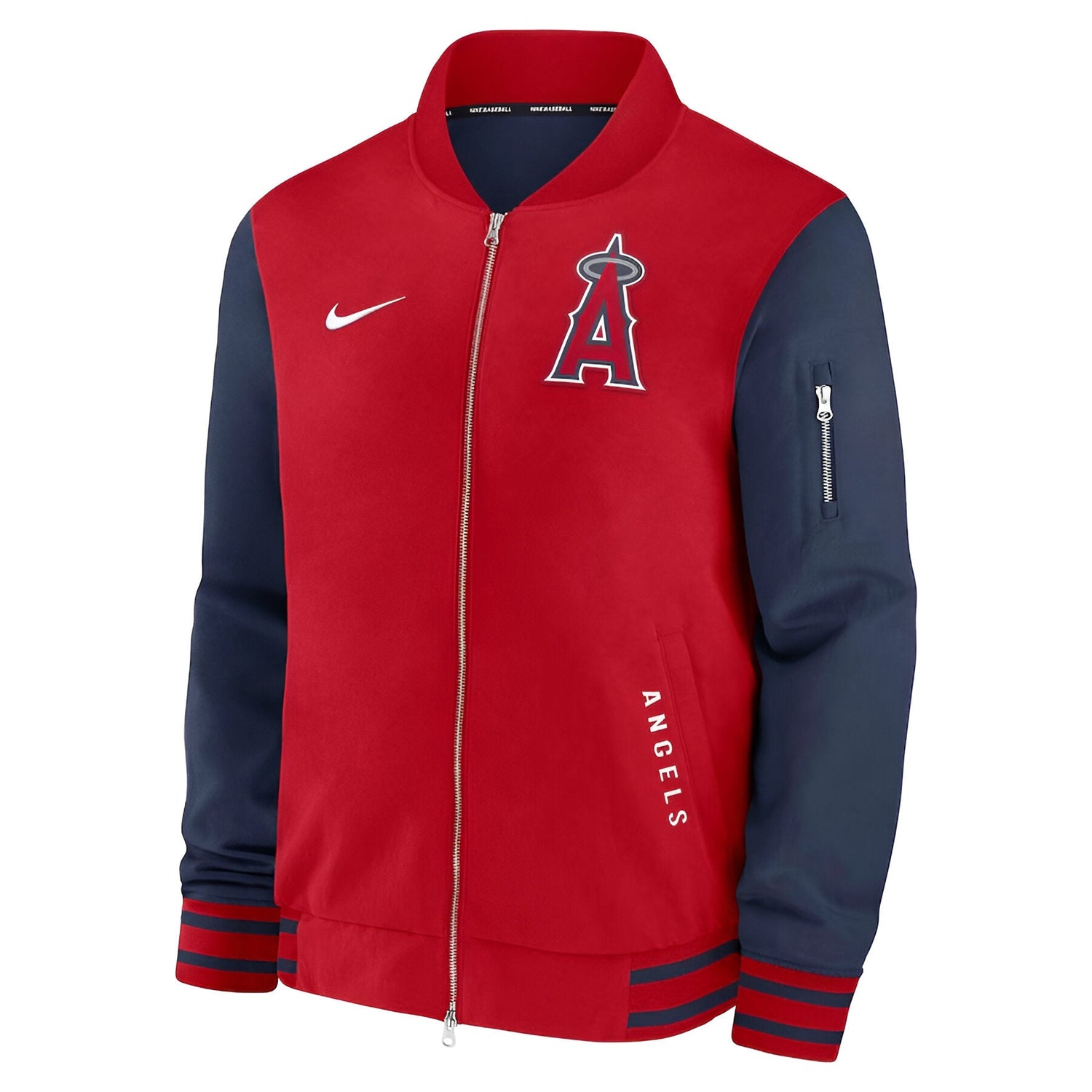 Nike Los Angeles Angels Dugout Jacket - Red & Navy - Nike -