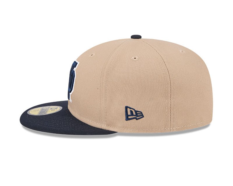 Notre Dame Fighting Irish Camel & Navy 59FIFTY Fitted Hat - New Era -