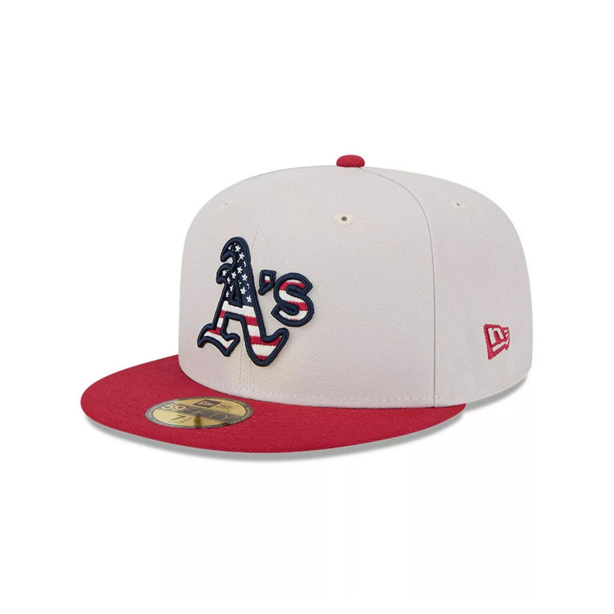 Oakland Athletics Cream/Red Independence Day 59FIFTY Fitted Hat - New Era -