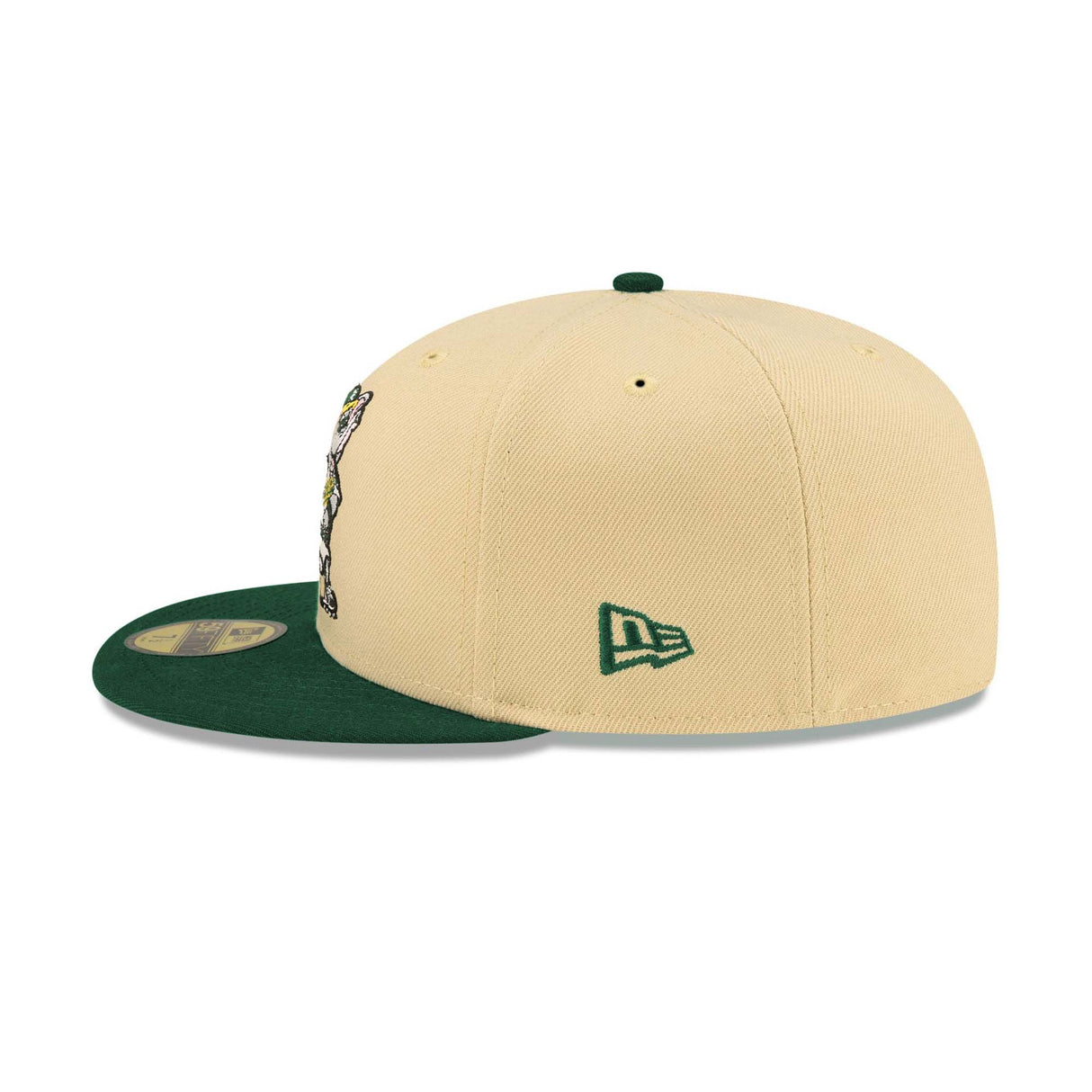 Oakland Athletics Mascot 100th Anniversary Patch 59FIFTY Fitted - Beige & Green - New Era -