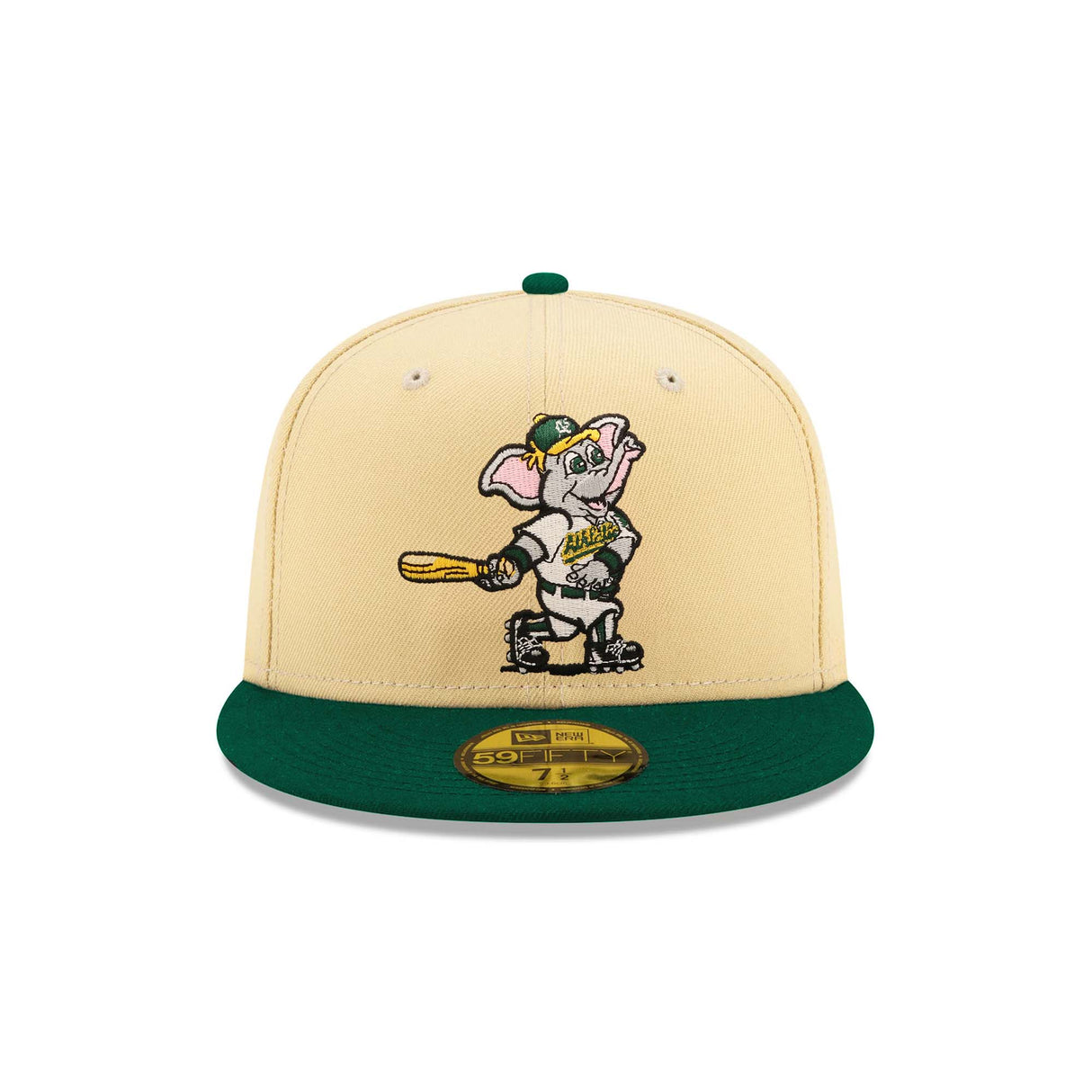 Oakland Athletics Mascot 100th Anniversary Patch 59FIFTY Fitted - Beige & Green - New Era -