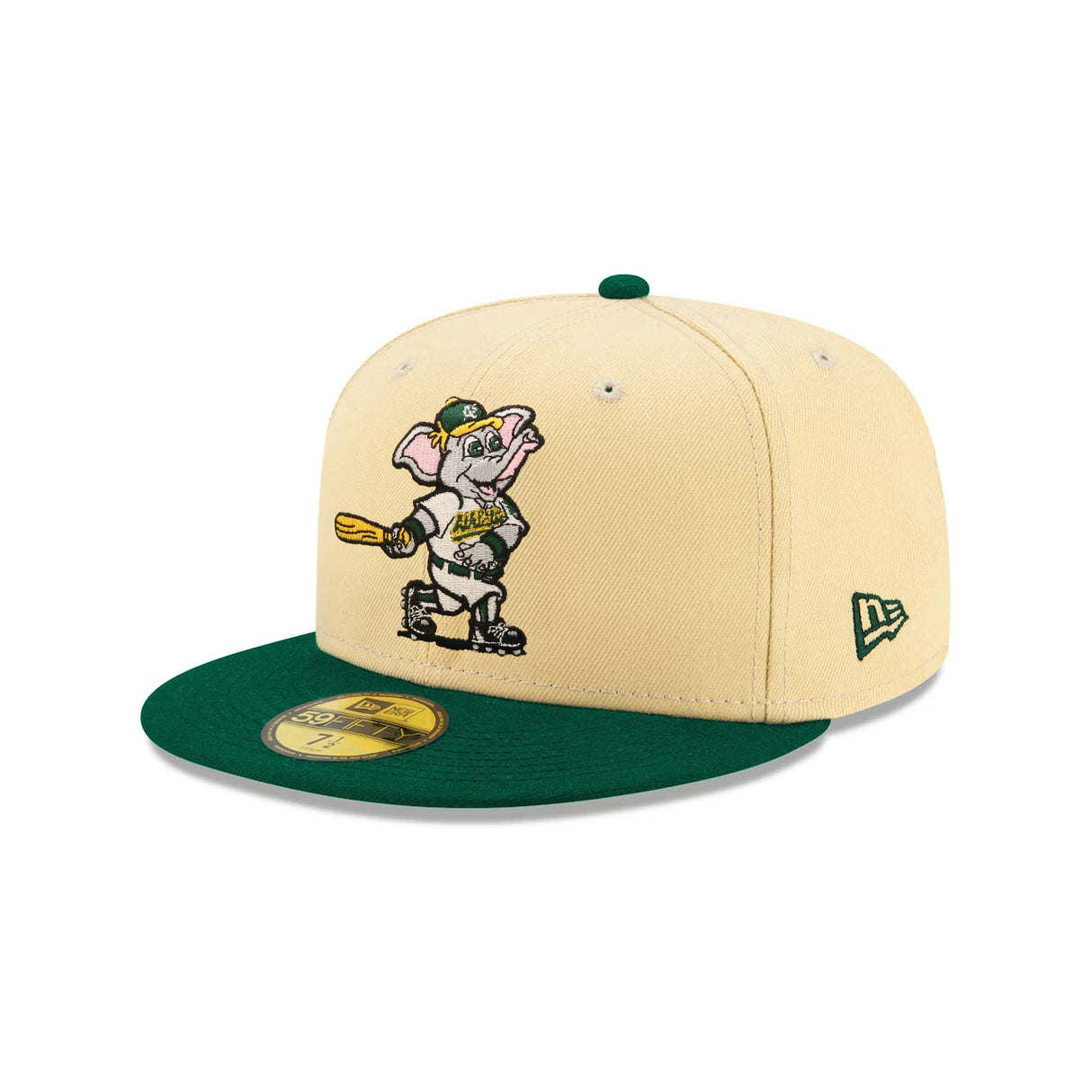 Oakland Athletics Mascot 100th Anniversary Patch 59FIFTY Fitted - Beige & Green - New Era -
