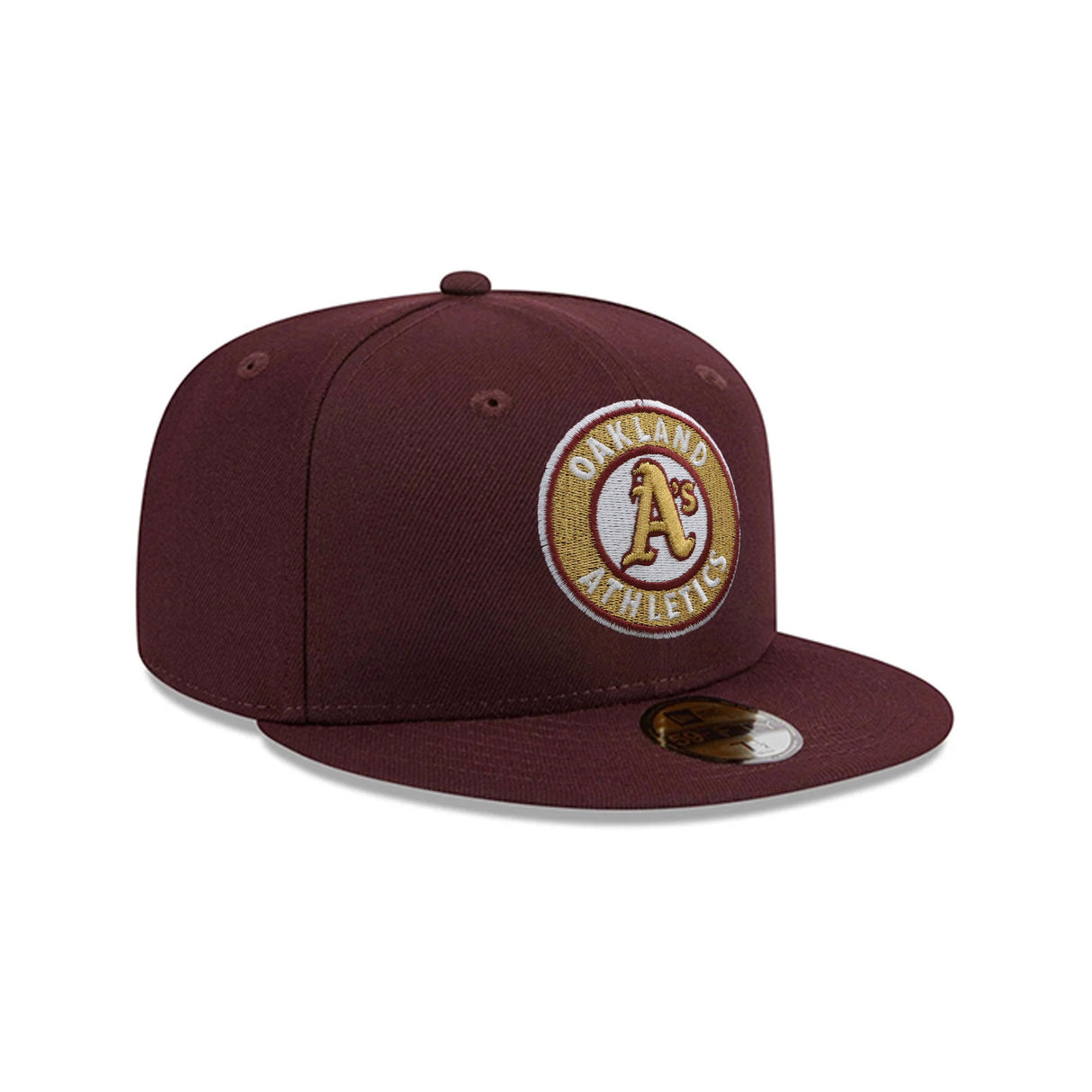 Oakland Athletics Metallic Gold Logo Maroon 59FIFTY Fitted Hat - New Era - 23863840101