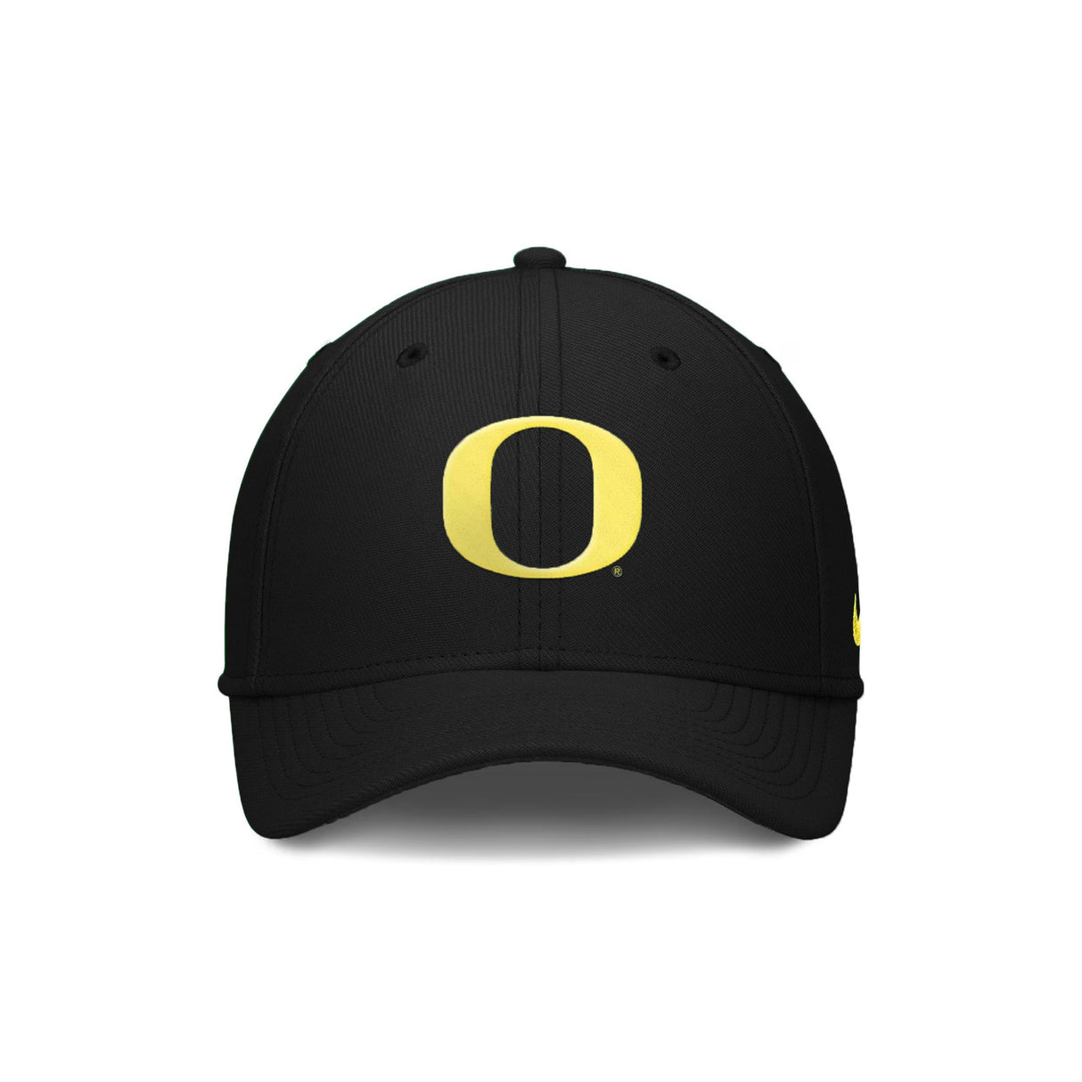 Oregon Ducks Black Swoosh Flex Fitted Hat - Nike - 2305304651