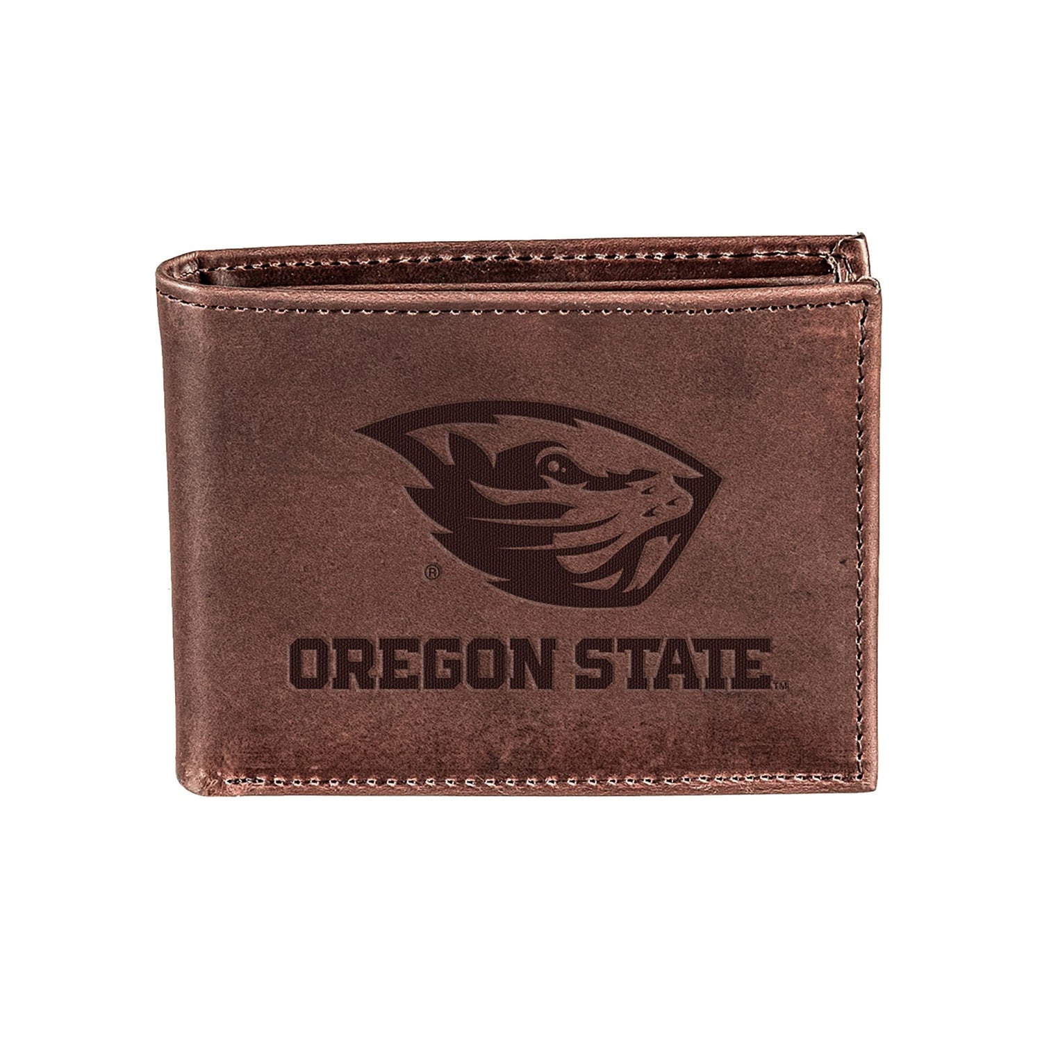 Oregon State University, Bi - Fold Wallet, Brown, CH, 100% Genuine Leather - EG Collective - 801946342694