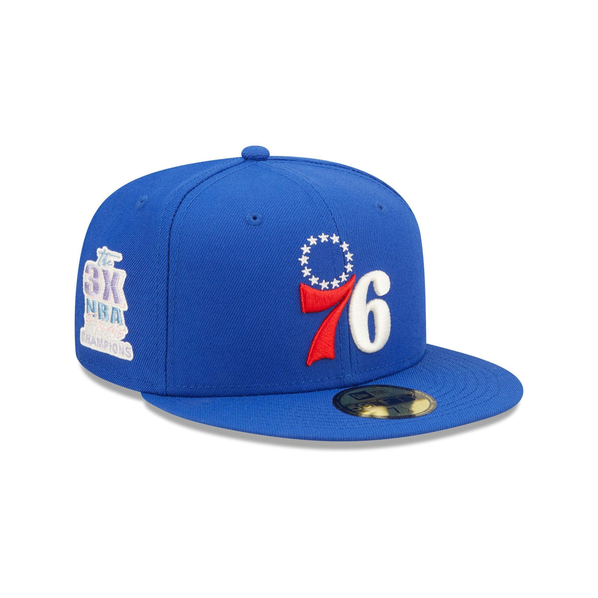 Philadelphia 76ers Royal 3X NBA Finals Champions Pop Sweat 59FIFTY Fitted Hat - New Era - 31002325
