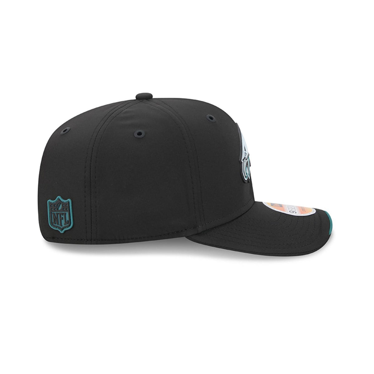 Philadelphia Eagles 2026 NFL Sideline Collection Black 9SEVENTY Stretch-Snap Hat - New Era - 23850511407
