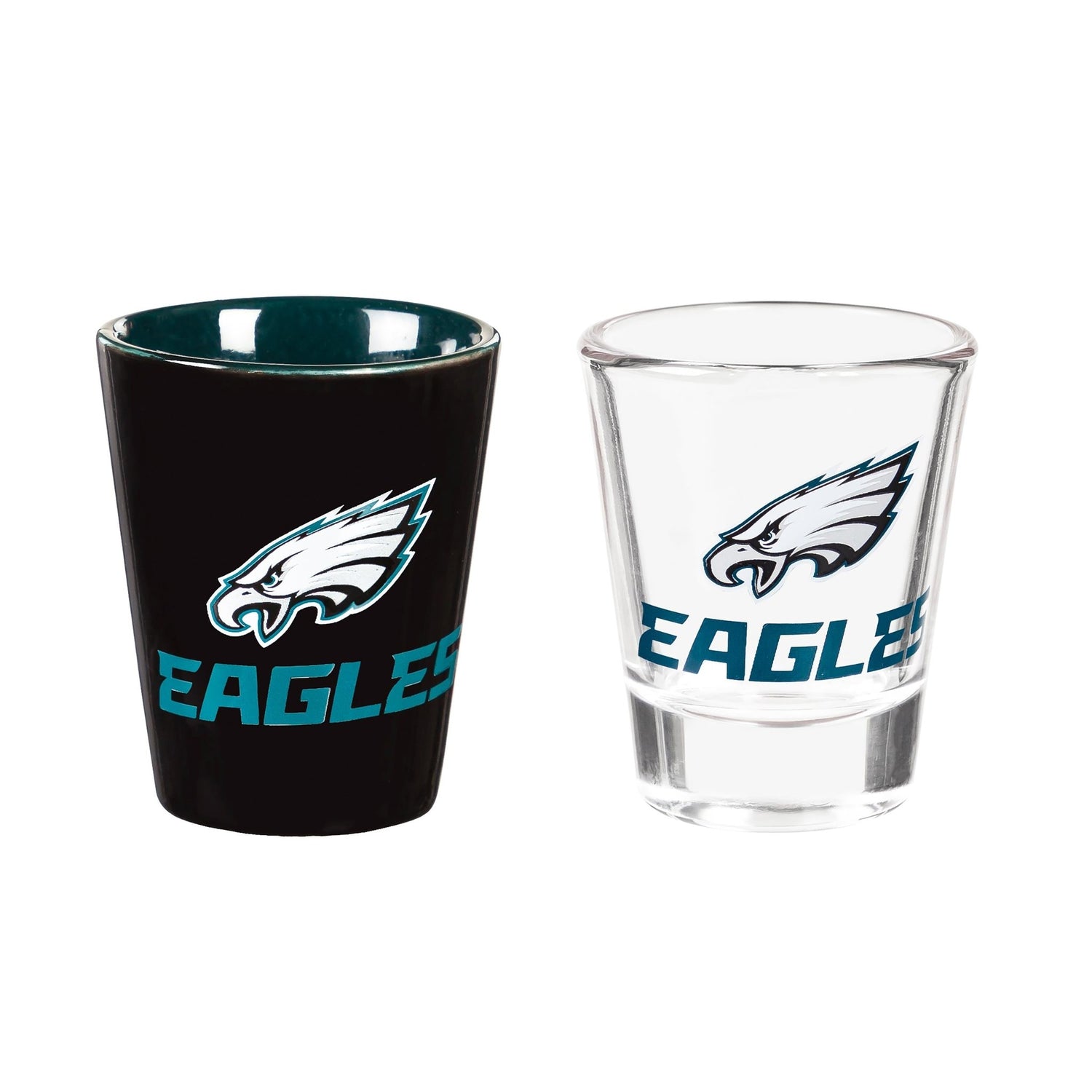 Philadelphia Eagles 4 - Piece Ceramic and Glass 2oz. Shot Glass Set - EG Collective - 801946180197