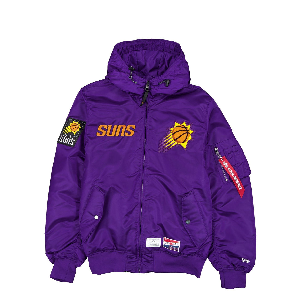 Phoenix Suns Alpha Industries L - 2B Hooded Bomber Jacket - New Era -