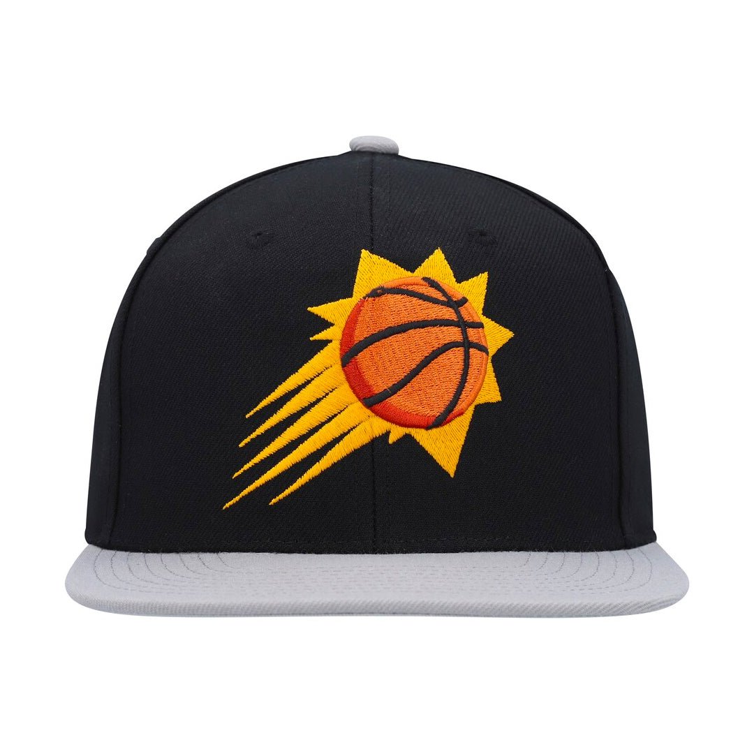 Phoenix Suns Black and Gray Core Classics Essentials Snapback Hat - Mitchell & Ness -