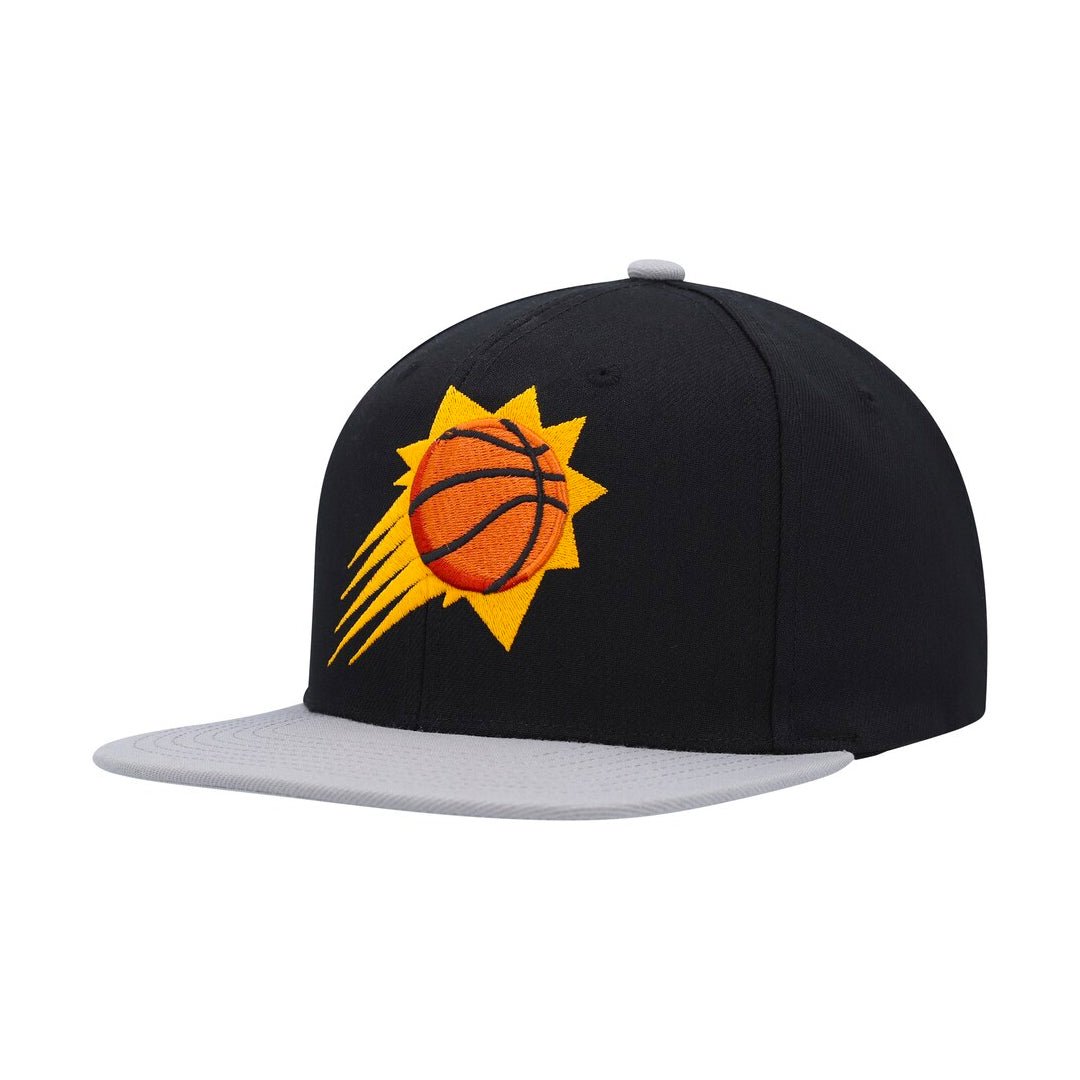 Phoenix Suns Black and Gray Core Classics Essentials Snapback Hat - Mitchell & Ness -
