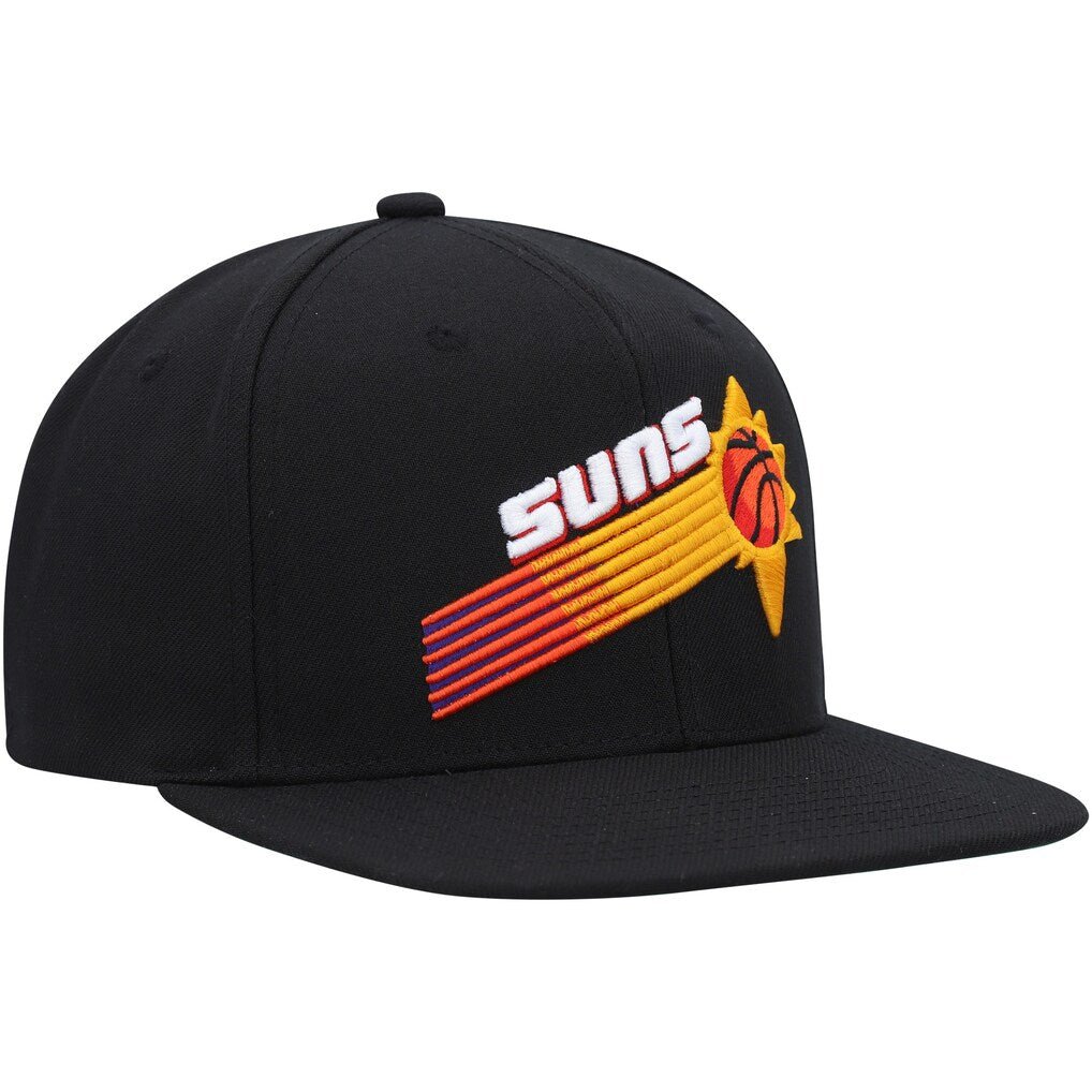 Phoenix Suns Black Hardwood Classics Essentials Snapback Hat - Mitchell & Ness -