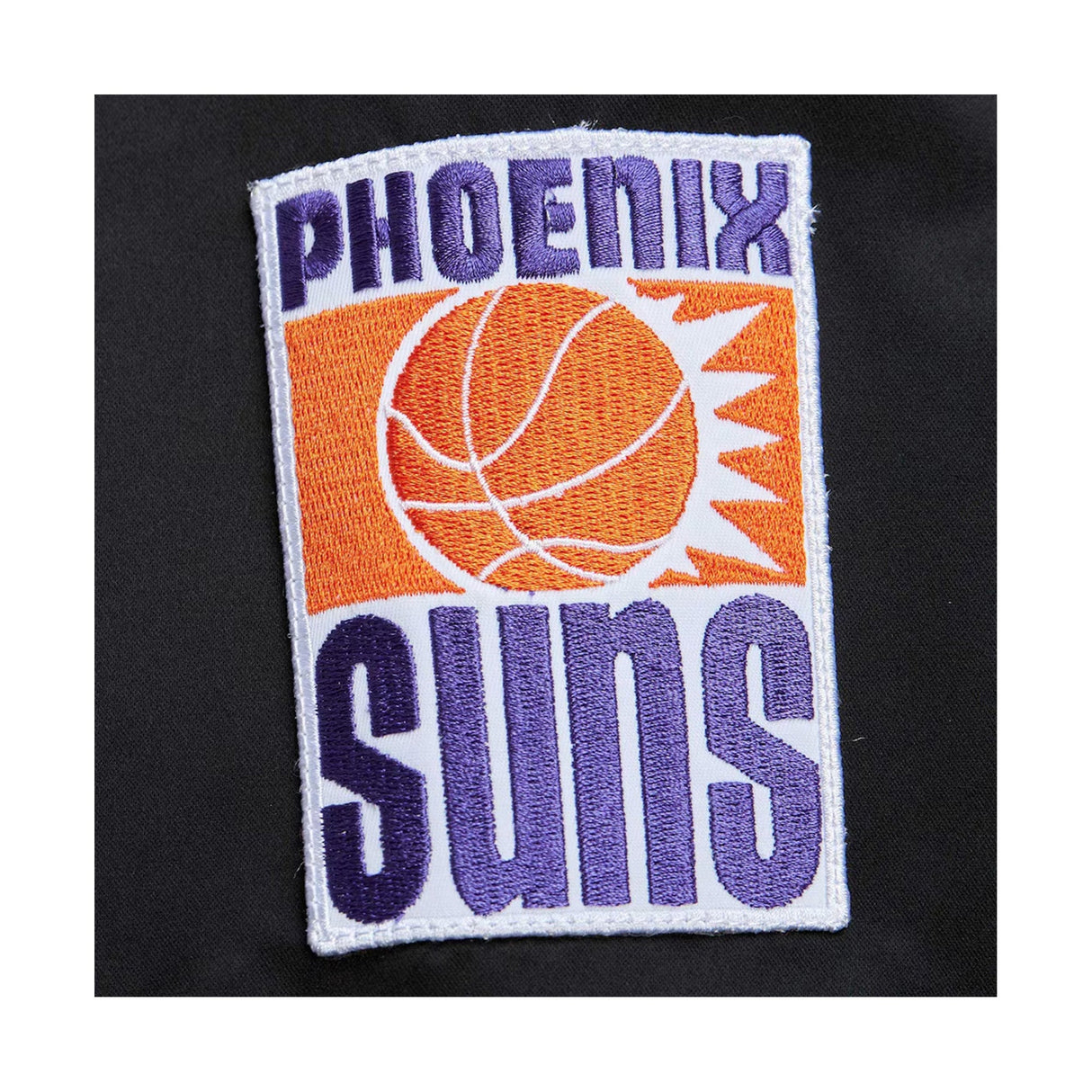 Phoenix Suns Black Hardwood Classics Vintage Logo Black Full - Zip Bomber Jacket - Mitchell & Ness - 22030322601