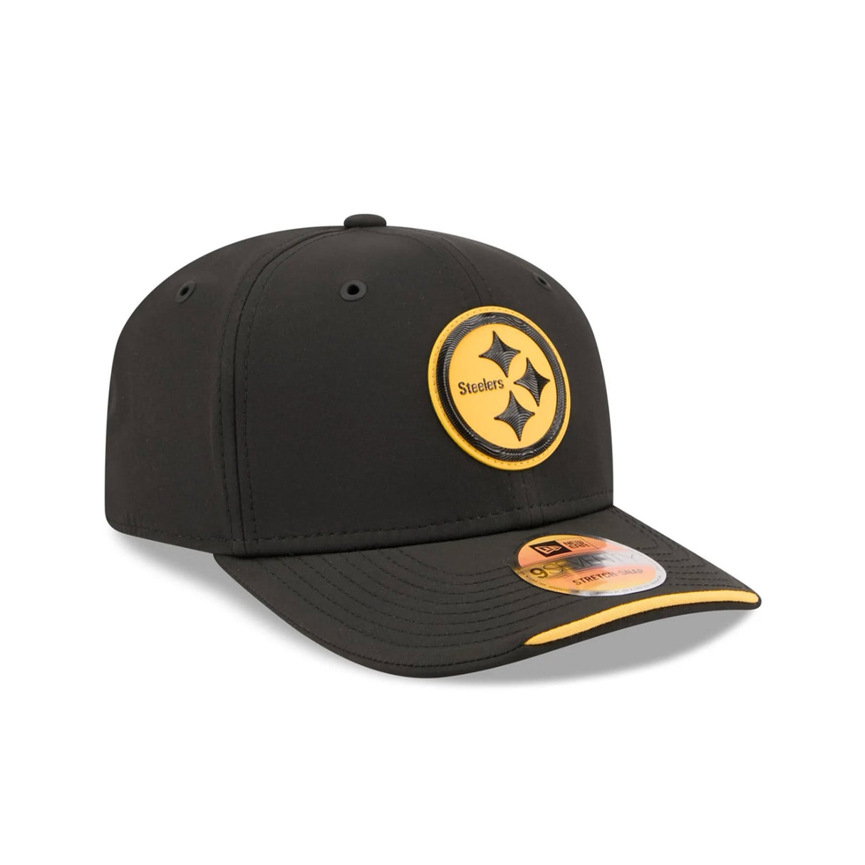 Pittsburgh Steelers 2026 NFL Sideline Collection Black 9SEVENTY Stretch-Snap Hat - New Era - 23850512901