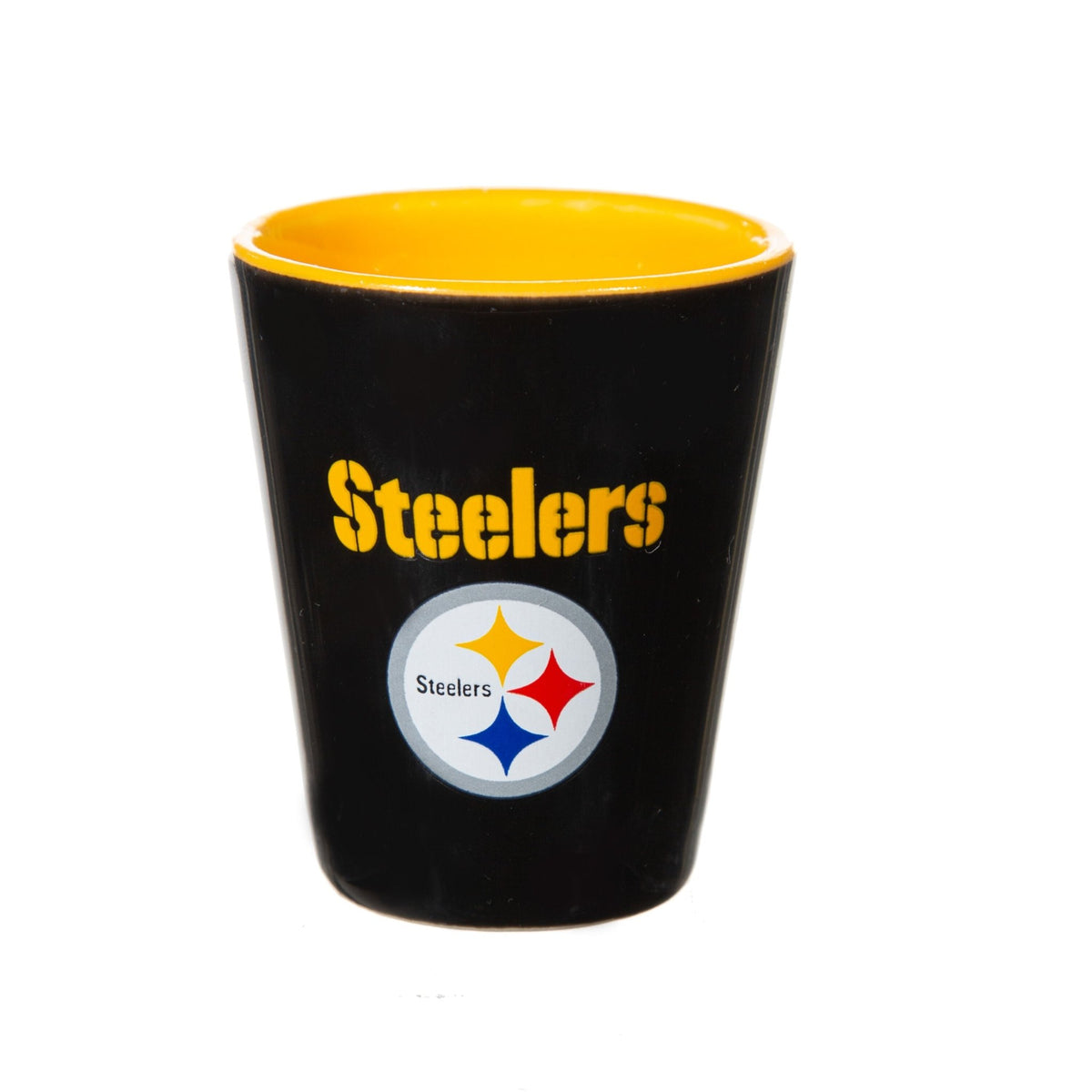 Pittsburgh Steelers 4-Piece Ceramic and Glass 2oz. Shot Glass Set - EG Collective - 801946180203