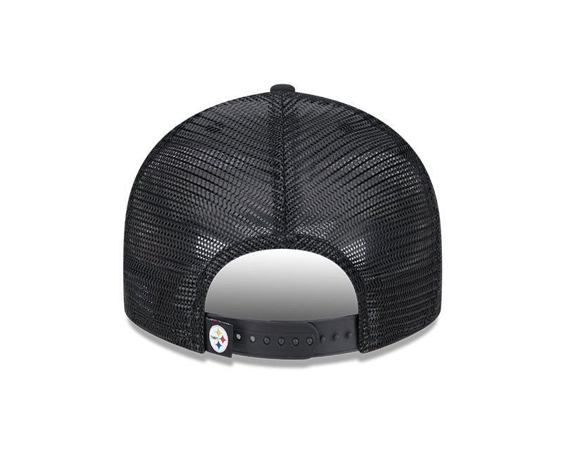 Pittsburgh Steelers Logo Black 9FIFTY Snapback Trucker Hat - New Era - 23850212901