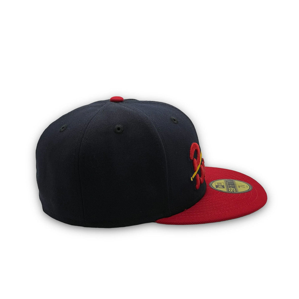 Portland Beavers Script & Beaver Logo Navy/Red Fitted Hat - New Era -