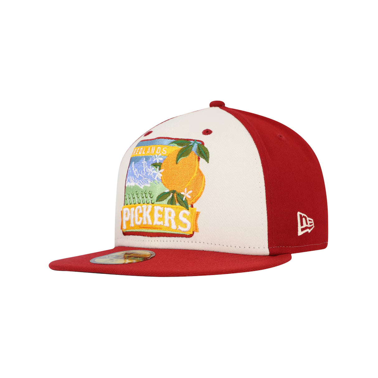 Inland Empire 66ers Redlands Pickers Theme Night Red 59FIFTY Fitted Hat