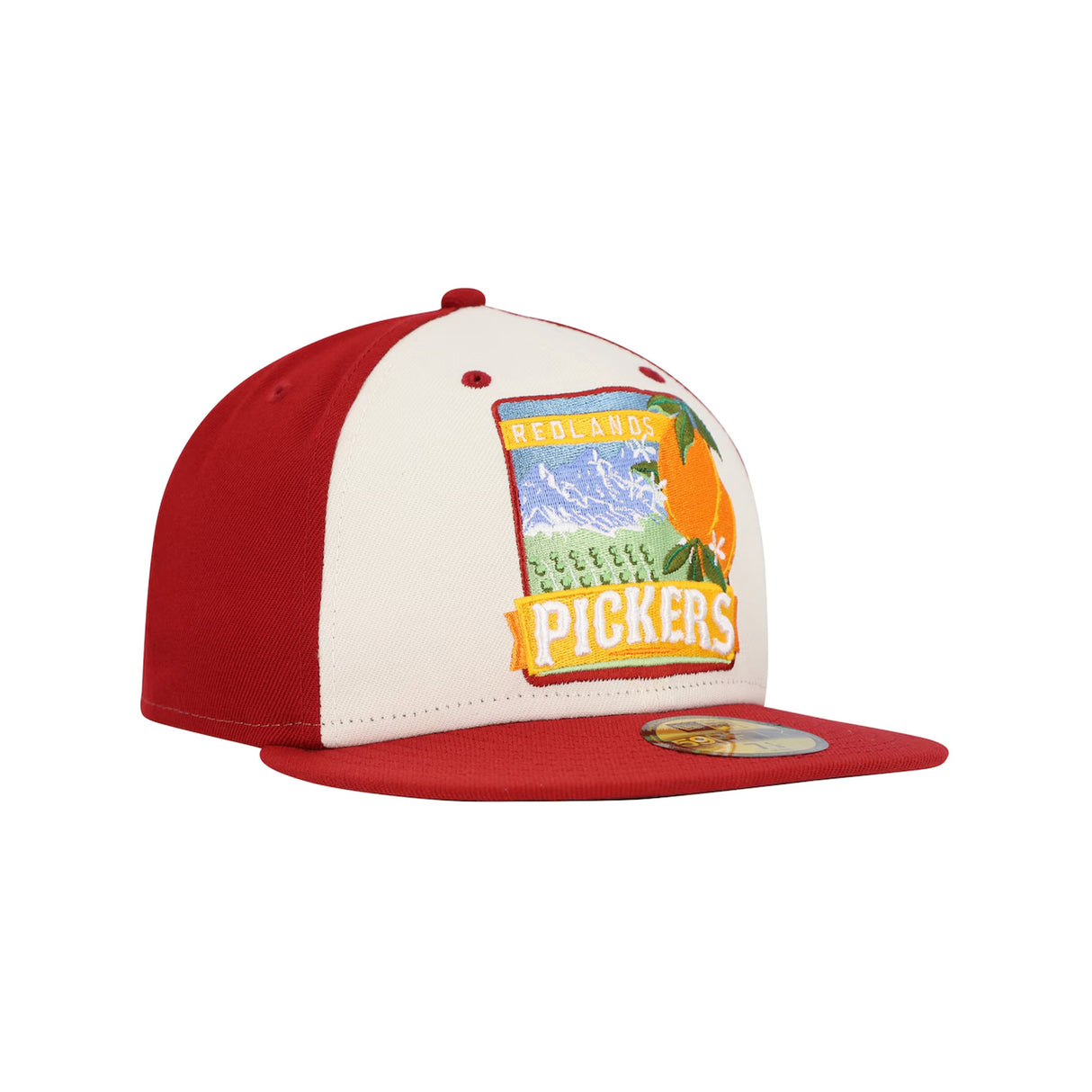 Inland Empire 66ers Redlands Pickers Theme Night Red 59FIFTY Fitted Hat