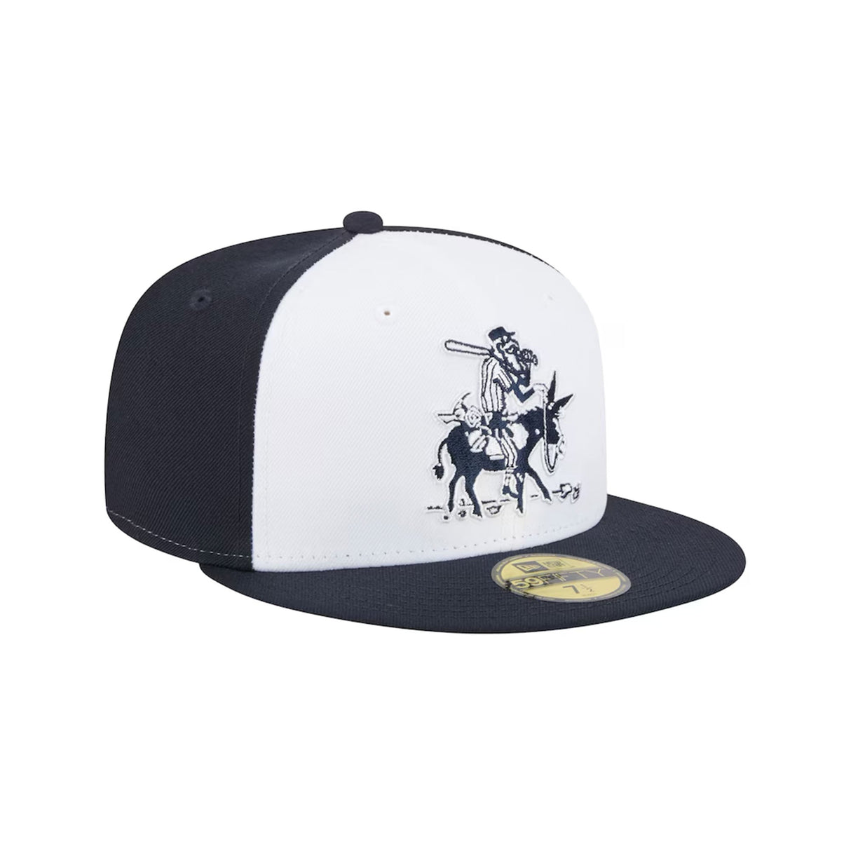 Reno Aces Black/White Donkey Rider Theme Night Fitted Hat - New Era -