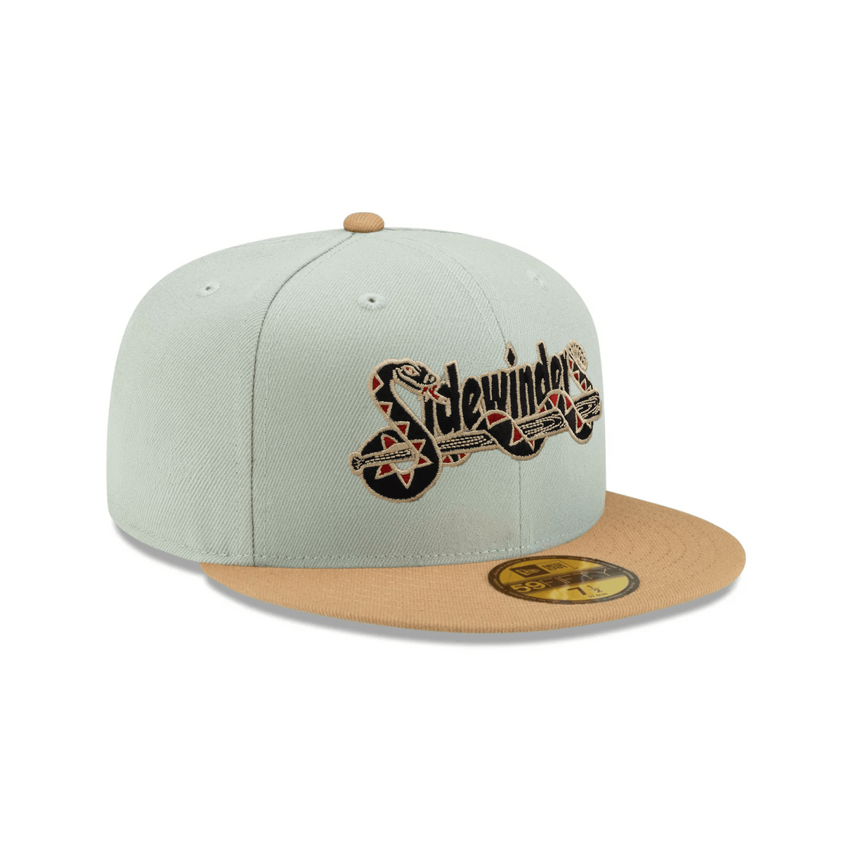 Reno Aces Retro Sidewinders Everest Green Khaki 59FIFTY Fitted Hat - New Era - 236205410201