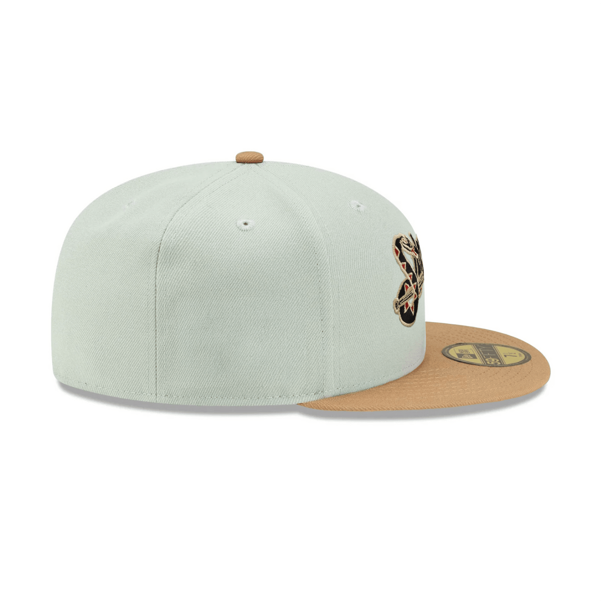 Reno Aces Retro Sidewinders Everest Green Khaki 59FIFTY Fitted Hat - New Era - 236205410201