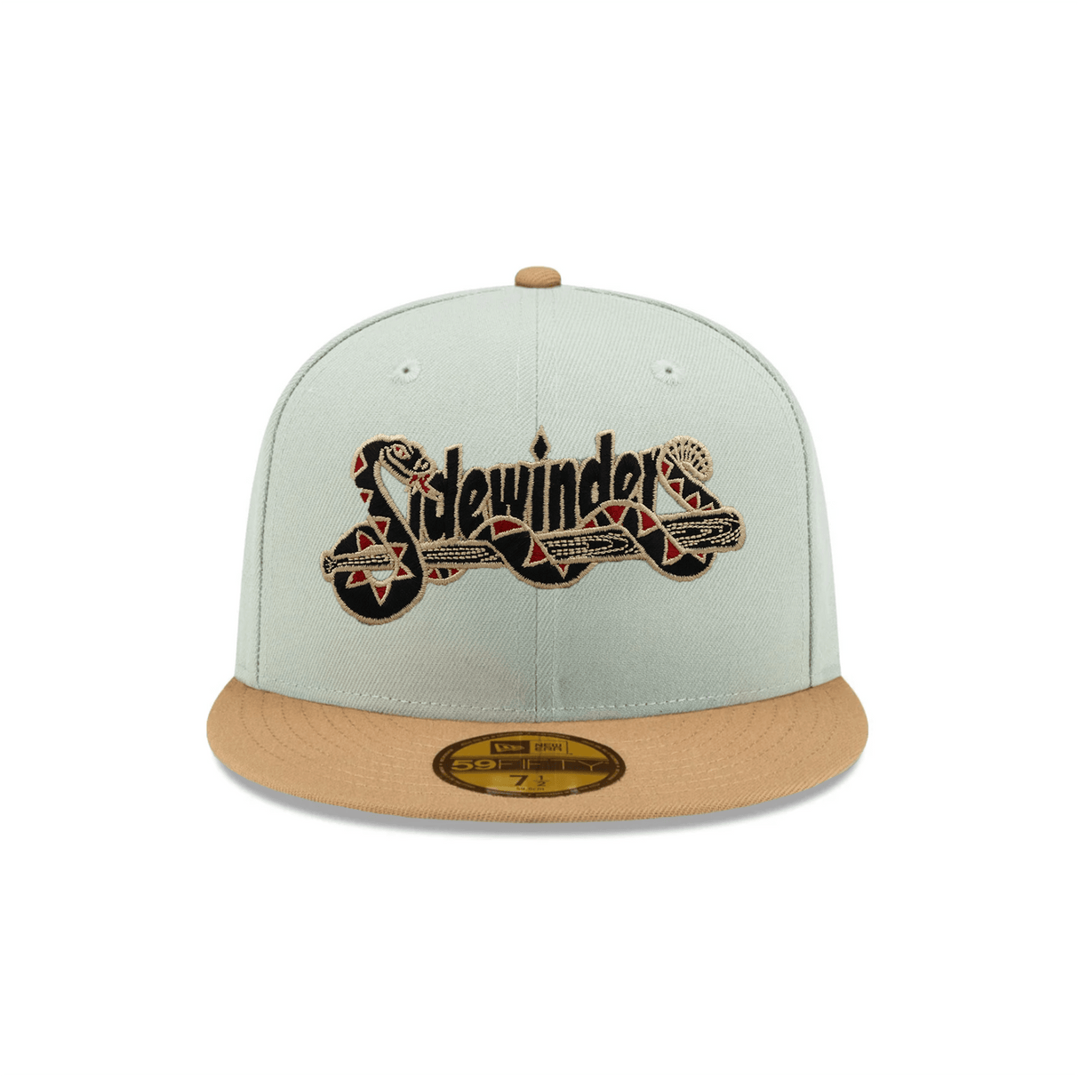Reno Aces Retro Sidewinders Everest Green Khaki 59FIFTY Fitted Hat - New Era - 236205410201