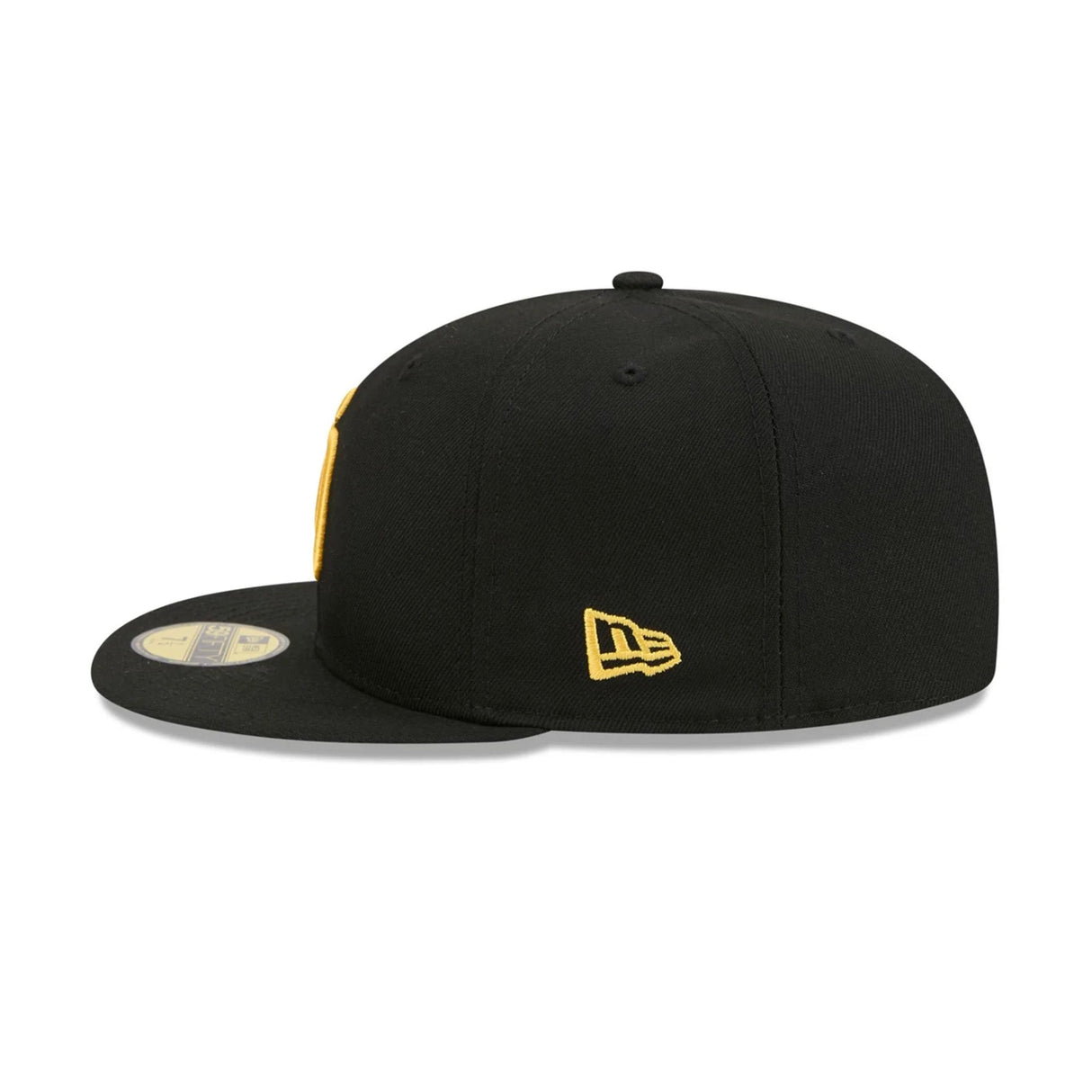 San Diego Padres Basic Black & Gold Logo 59FIFTY Fitted Hat - New Era - 23863641901